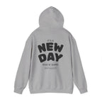 New Day Rise N' Shine Hoodie | Minimal Text Back Print