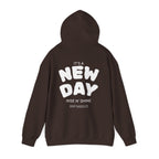 New Day Rise N' Shine Hoodie | Minimal Text Back Print