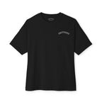 Drifthood Arch Script Tee | White Boxy T-Shirt, Minimal Logo Back