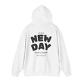 New Day Rise N' Shine Hoodie | Minimal Text Back Print